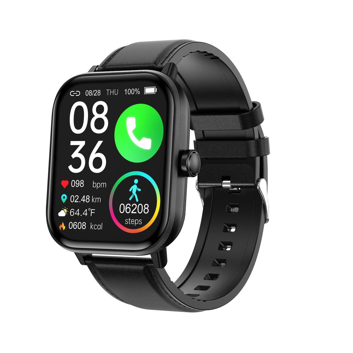 Blood Glucose Monitoring Smartwatch, Smart Watch for Non-Invasive Blood Glucose Testing, Stylish Smart Watch with Blood Oxygen Tracking