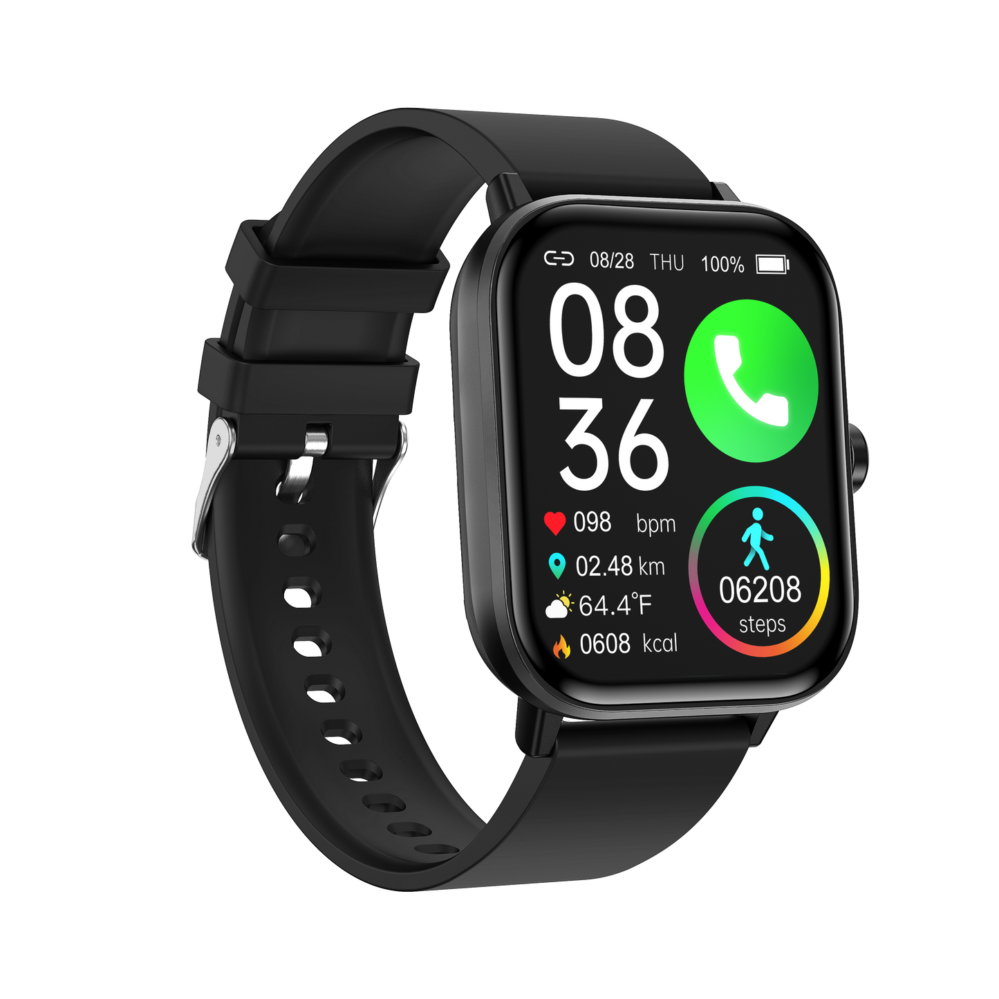 Blood Glucose Monitoring Smartwatch, Smart Watch for Non-Invasive Blood Glucose Testing, Stylish Smart Watch with Blood Oxygen Tracking
