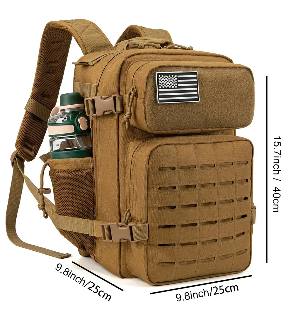 45L Military Tactical Backpack with Dual Cup Holder - MBS MYBROSPORT
