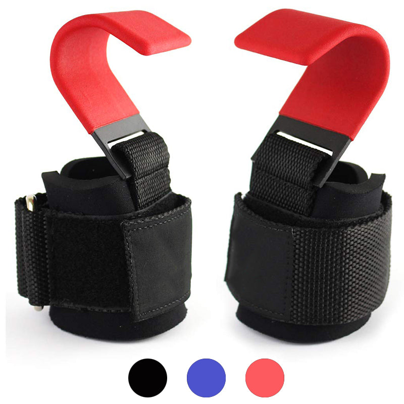 2 PCS Weight Lifting Hooks Hand-Bar Wrist Straps For Weight Training –  Fitness Gear UK