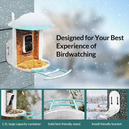 Smart Bird Feeder Camera, Bird Watching, Bird House Camera with Motion Detection & Auto Capture - Gear Elevation